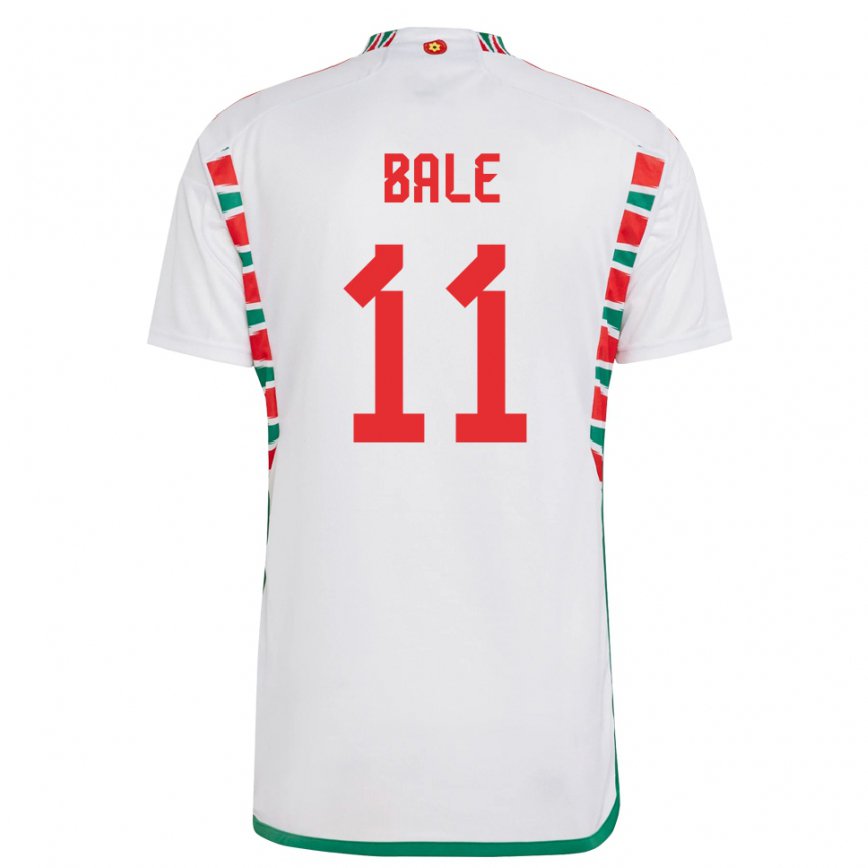 Niño Camiseta Gales Gareth Bale #11 Blanco 2ª Equipación 22-24 Perú