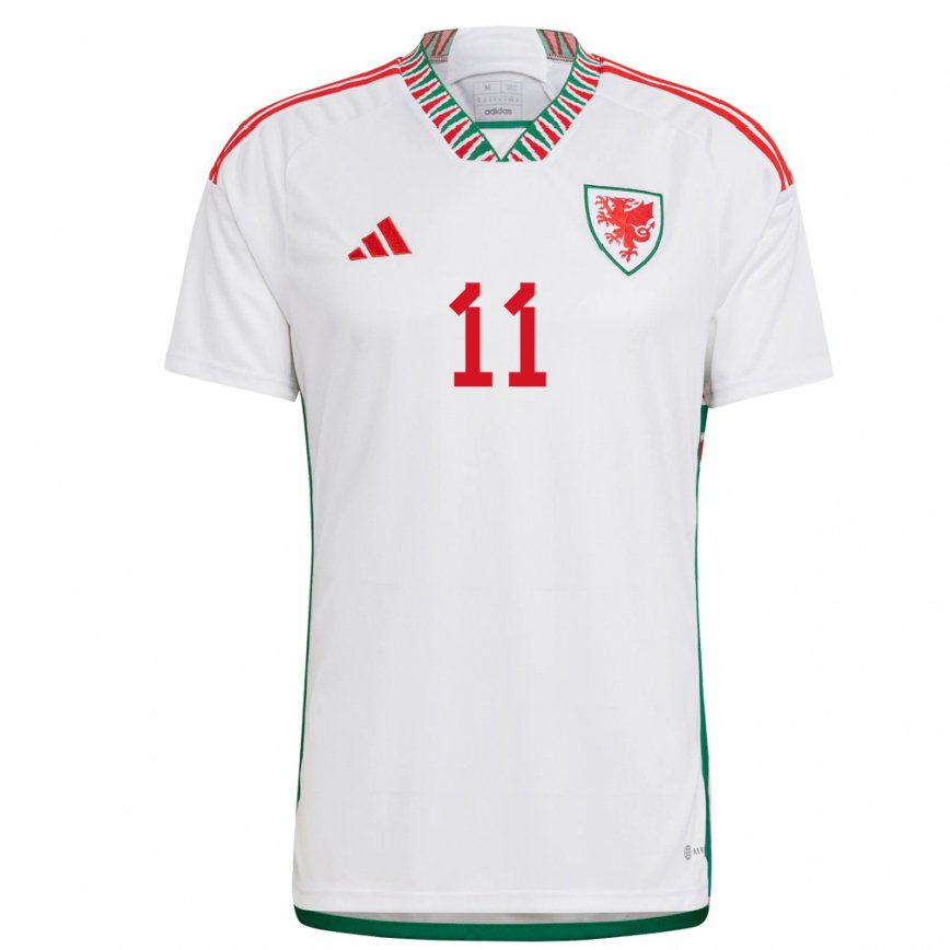 Niño Camiseta Gales Gareth Bale #11 Blanco 2ª Equipación 22-24 Perú