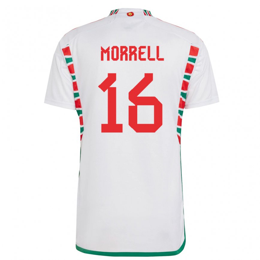 Niño Camiseta Gales Joe Morrell #16 Blanco 2ª Equipación 22-24 Perú