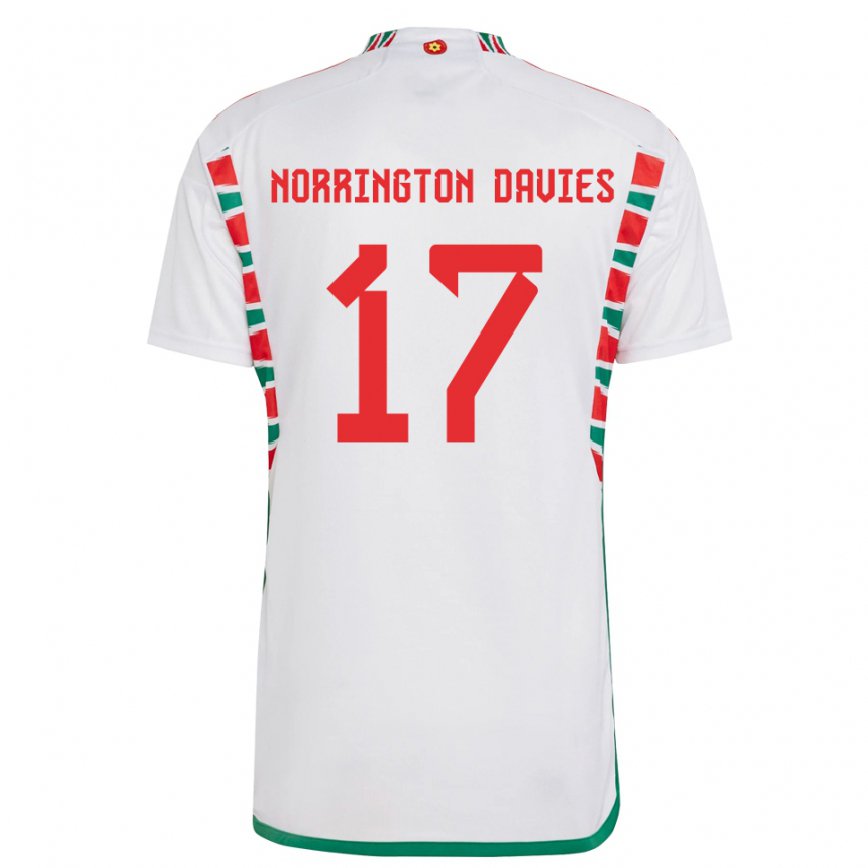 Niño Camiseta Gales Rhys Norrington Davies #17 Blanco 2ª Equipación 22-24 Perú