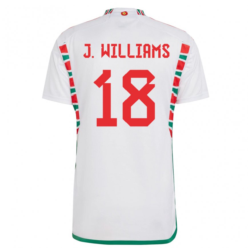 Niño Camiseta Gales Jonathan Williams #18 Blanco 2ª Equipación 22-24 Perú