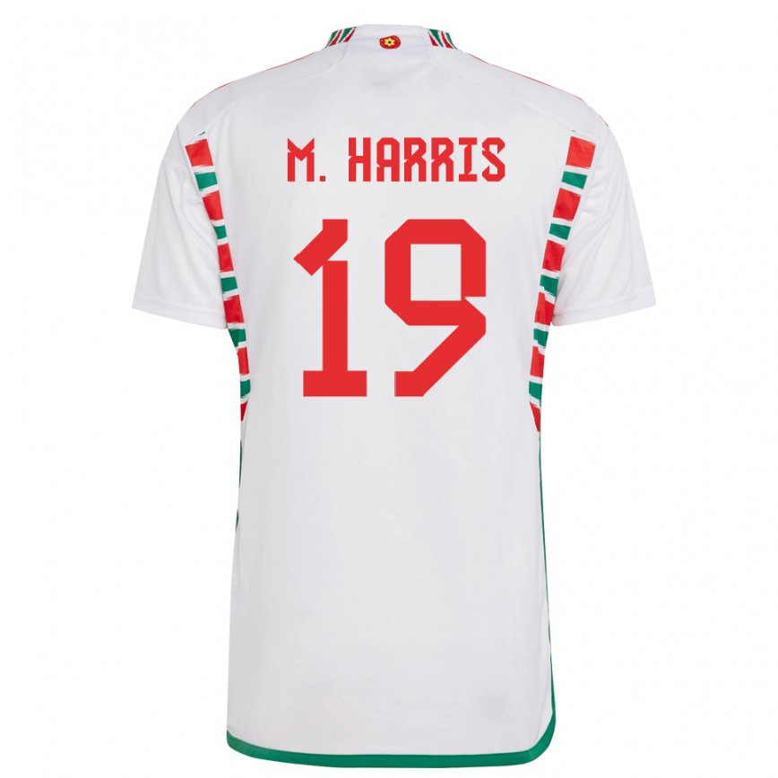 Niño Camiseta Gales Mark Harris #19 Blanco 2ª Equipación 22-24 Perú