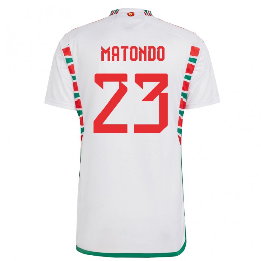 Niño Camiseta Gales Rabbi Matondo #23 Blanco 2ª Equipación 22-24 Perú