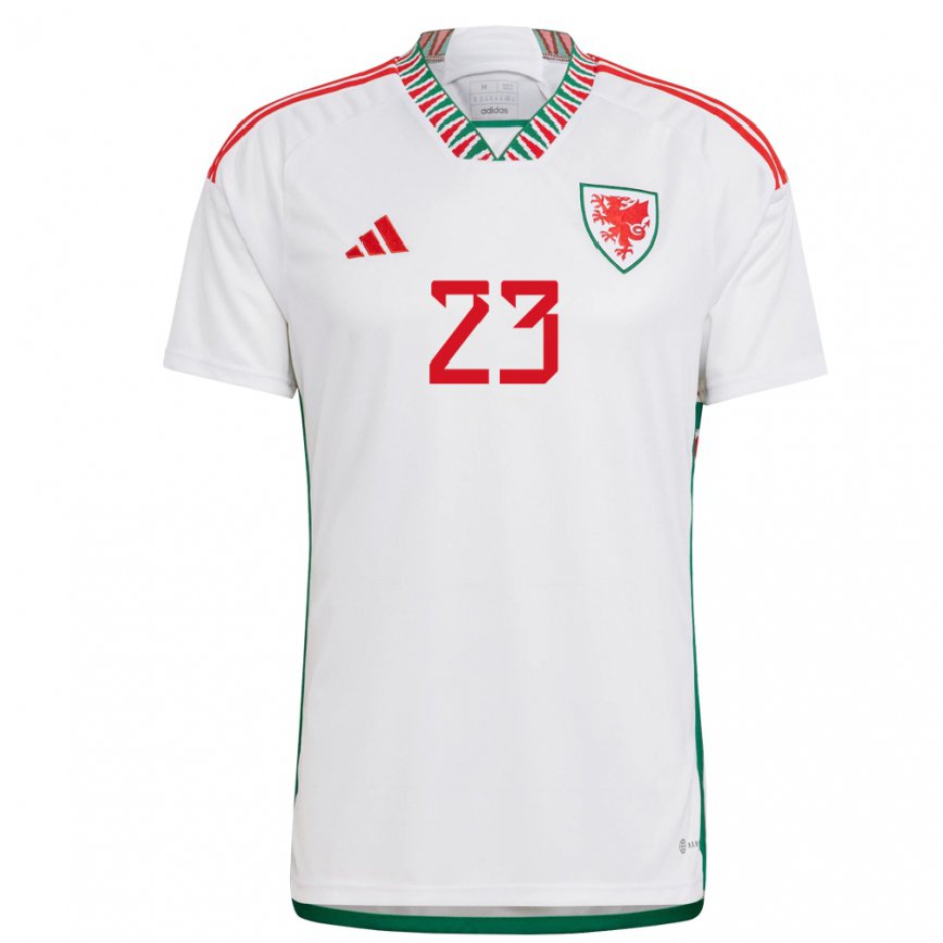 Niño Camiseta Gales Rabbi Matondo #23 Blanco 2ª Equipación 22-24 Perú