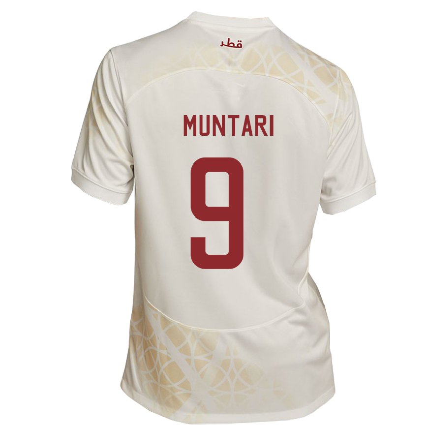 Niño Camiseta Catar Mohammed Muntari #9 Beis Dorado 2ª Equipación 22-24 Perú