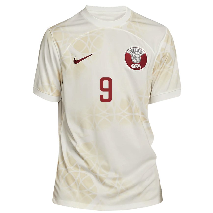 Niño Camiseta Catar Mohammed Muntari #9 Beis Dorado 2ª Equipación 22-24 Perú