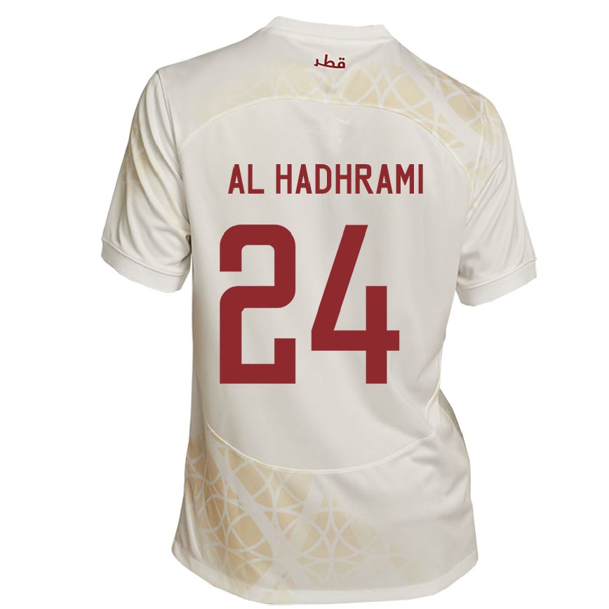 Niño Camiseta Catar Naif Abdulraheem Al Hadhrami #24 Beis Dorado 2ª Equipación 22-24 Perú