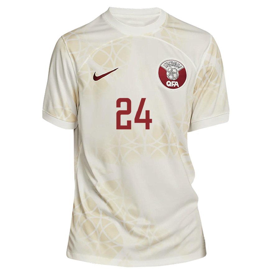 Niño Camiseta Catar Naif Abdulraheem Al Hadhrami #24 Beis Dorado 2ª Equipación 22-24 Perú