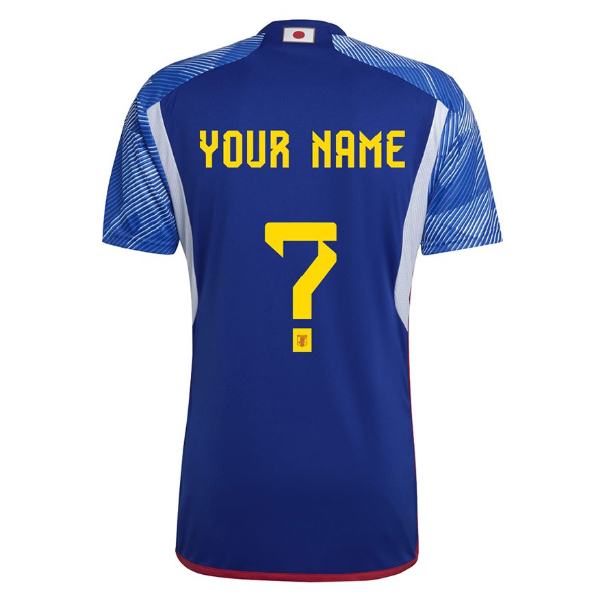 Hombre Camiseta Japón Su Nombre #0 Azul Real 1ª Equipación 22-24 Perú