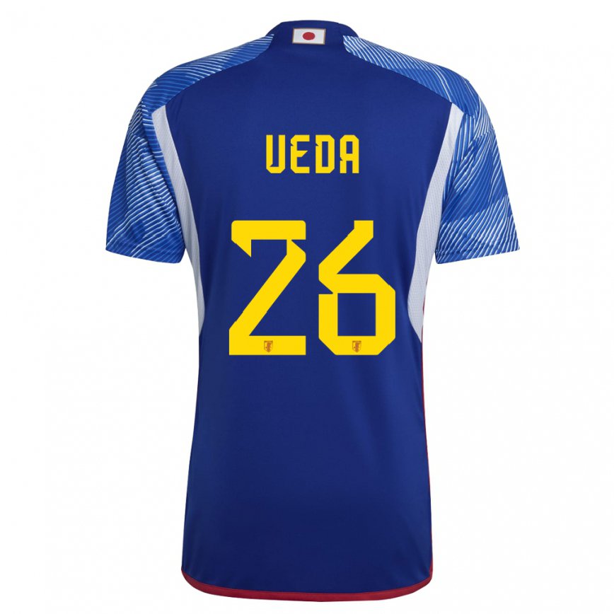 Hombre Camiseta Japón Ayase Ueda #26 Azul Real 1ª Equipación 22-24 Perú