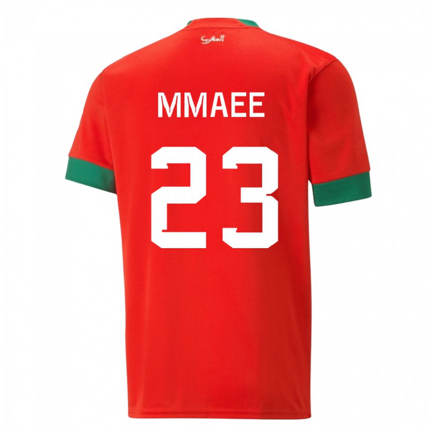 Hombre Camiseta Marruecos Ryan Mmaee #23 Rojo 1ª Equipación 22-24 Perú