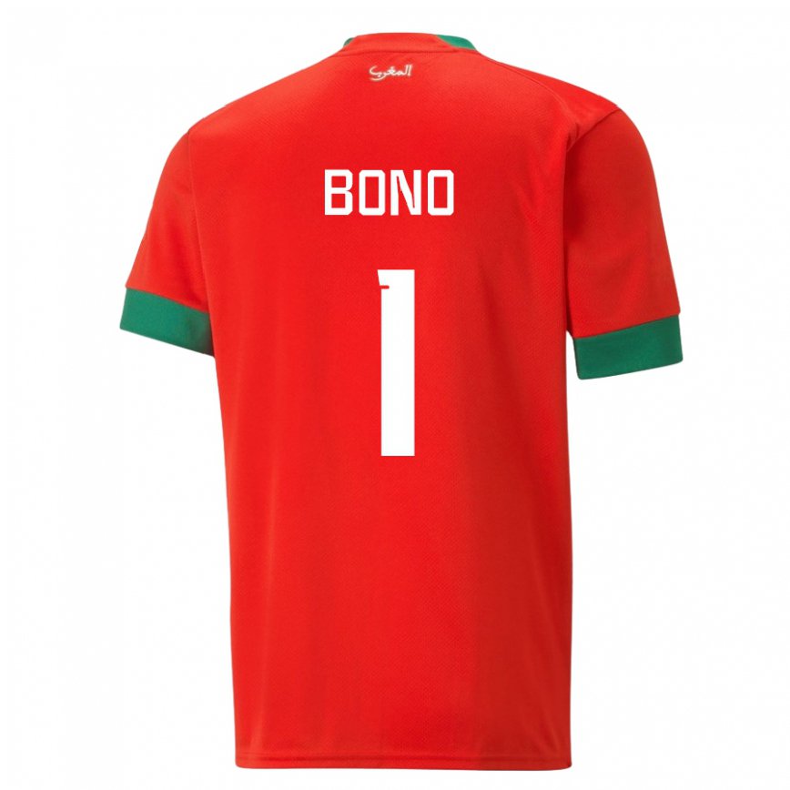 Hombre Camiseta Marruecos Bono #1 Rojo 1ª Equipación 22-24 Perú