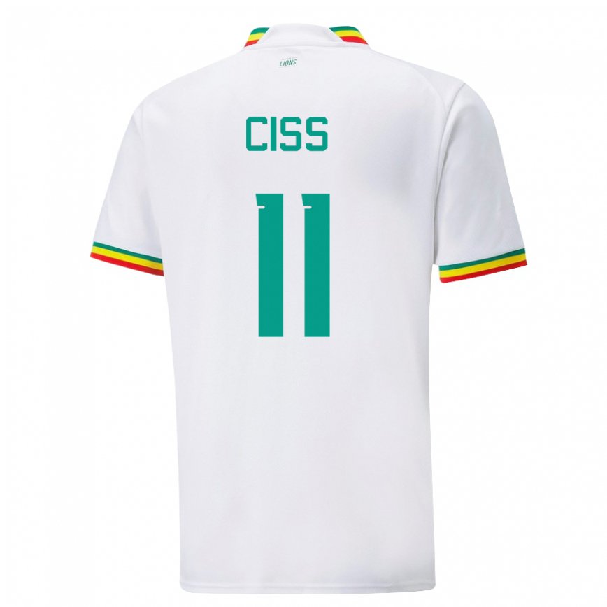 Hombre Camiseta Senegal Pathe Ciss #11 Blanco 1ª Equipación 22-24 Perú