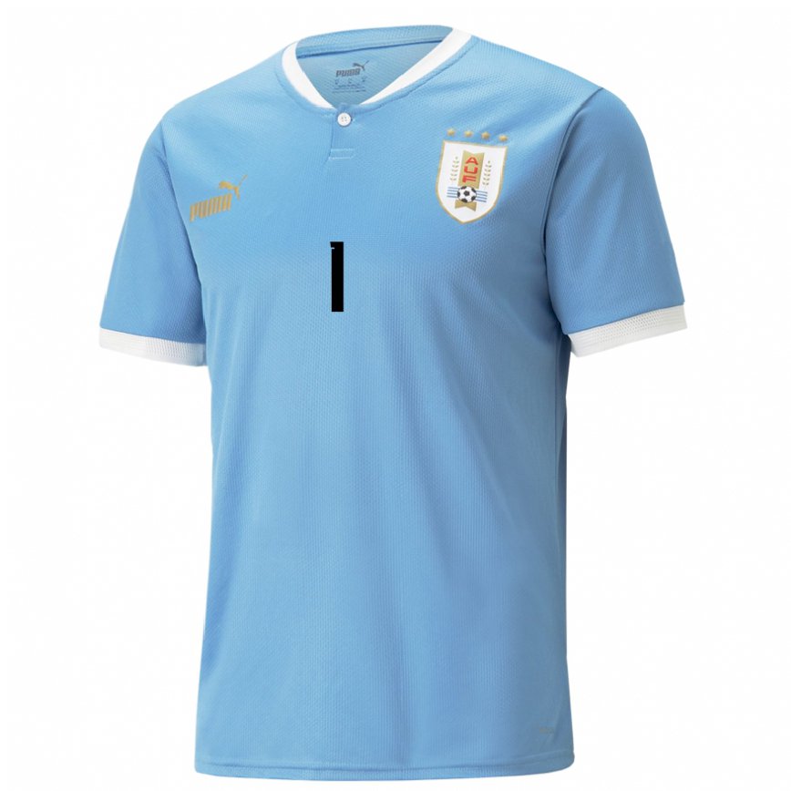 Hombre Camiseta Uruguay Fernando Muslera #1 Azul 1ª Equipación 22-24 Perú