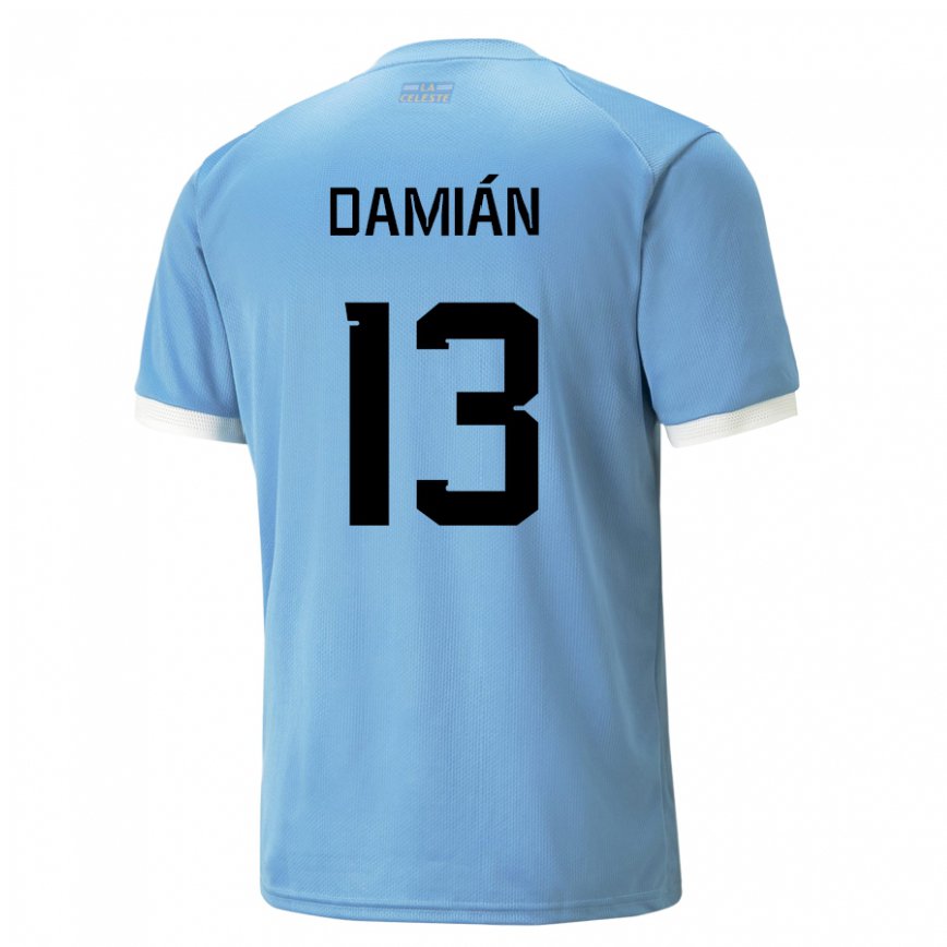 Hombre Camiseta Uruguay Damian Suarez #13 Azul 1ª Equipación 22-24 Perú