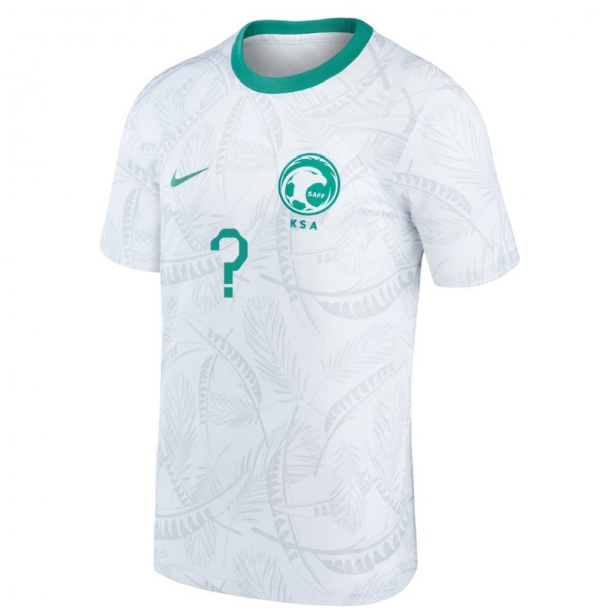 Hombre Camiseta Arabia Saudita Su Nombre #0 Blanco 1ª Equipación 22-24 Perú