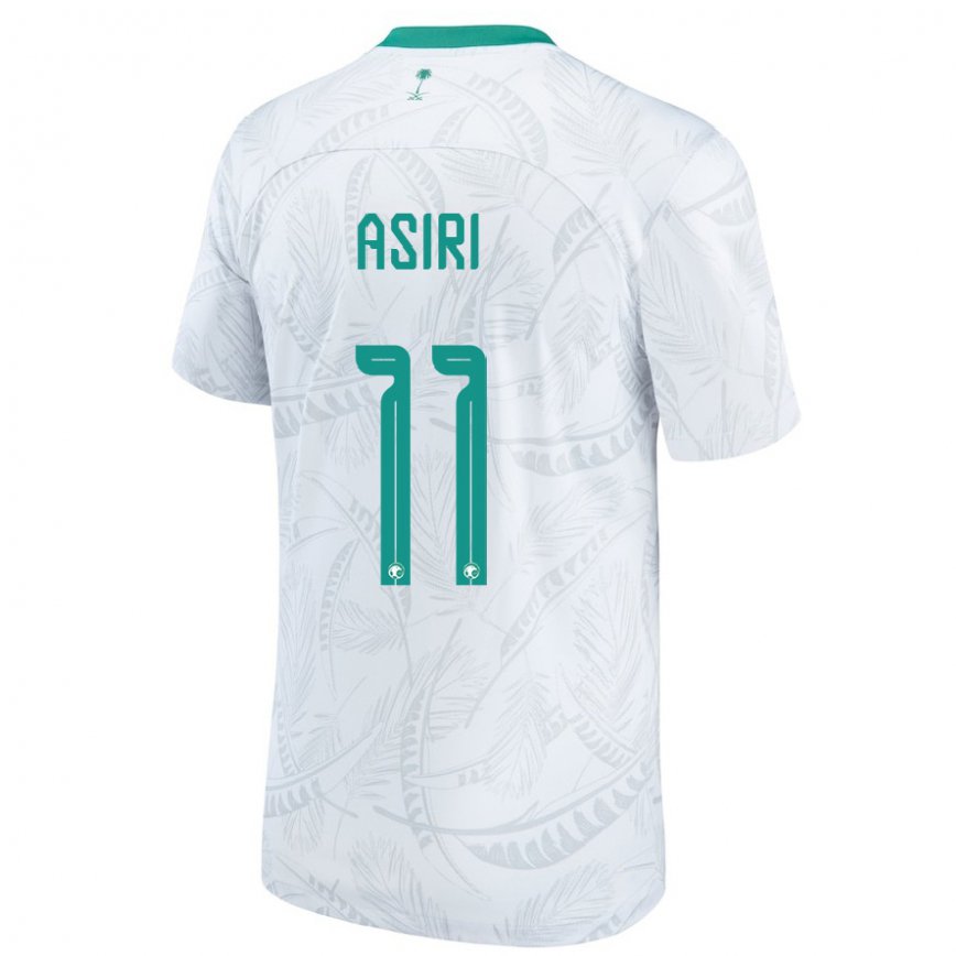 Hombre Camiseta Arabia Saudita Haitham Asiri #11 Blanco 1ª Equipación 22-24 Perú