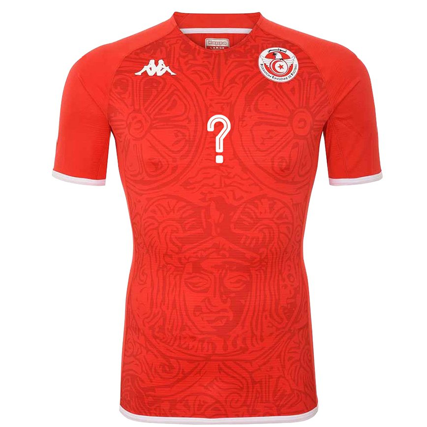 Hombre Camiseta Túnez Su Nombre #0 Rojo 1ª Equipación 22-24 Perú