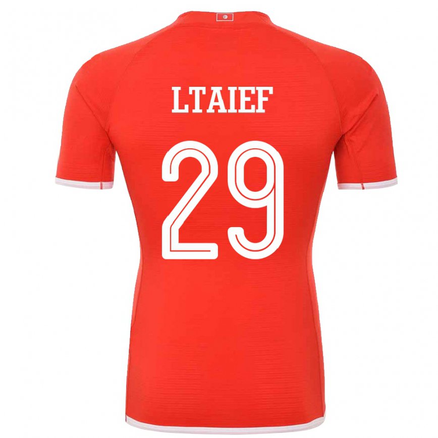 Hombre Camiseta Túnez Sayfallah Ltaief #29 Rojo 1ª Equipación 22-24 Perú