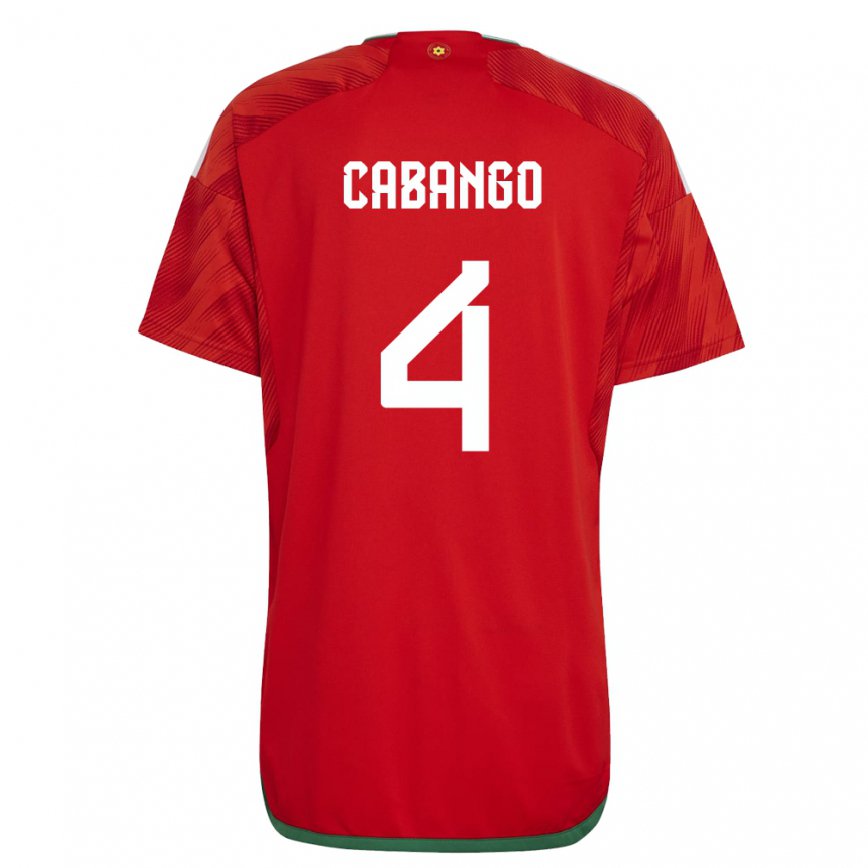 Hombre Camiseta Gales Ben Cabango #4 Rojo 1ª Equipación 22-24 Perú