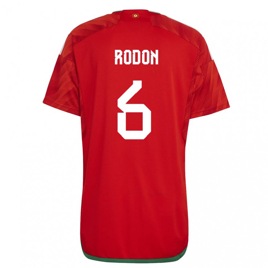 Hombre Camiseta Gales Joe Rodon #6 Rojo 1ª Equipación 22-24 Perú