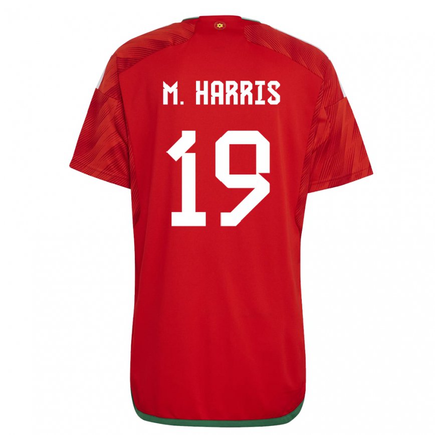 Hombre Camiseta Gales Mark Harris #19 Rojo 1ª Equipación 22-24 Perú