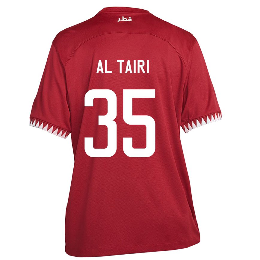 Hombre Camiseta Catar Osamah Al Tairi #35 Granate 1ª Equipación 22-24 Perú