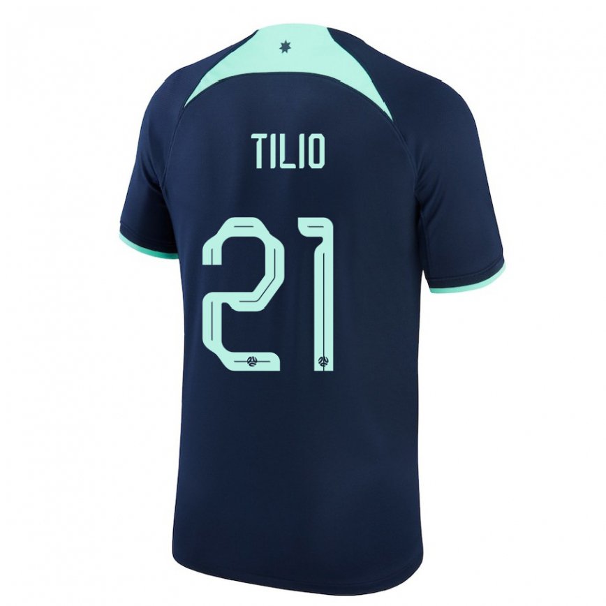 Hombre Camiseta Australia Marco Tilio #21 Azul Oscuro 2ª Equipación 22-24 Perú