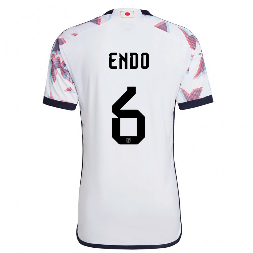 Hombre Camiseta Japón Wataru Endo #6 Blanco 2ª Equipación 22-24 Perú