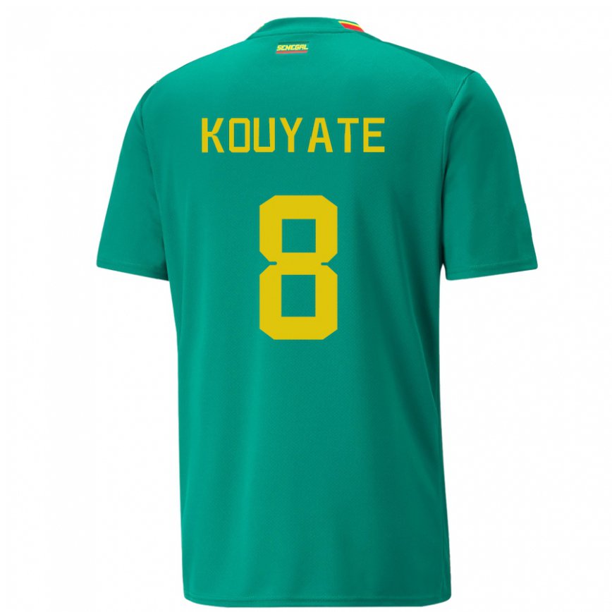 Hombre Camiseta Senegal Cheikhou Kouyate #8 Verde 2ª Equipación 22-24 Perú