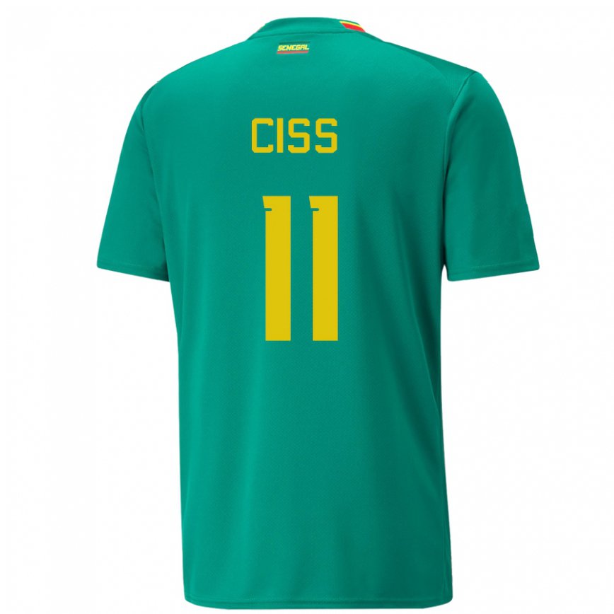 Hombre Camiseta Senegal Pathe Ciss #11 Verde 2ª Equipación 22-24 Perú