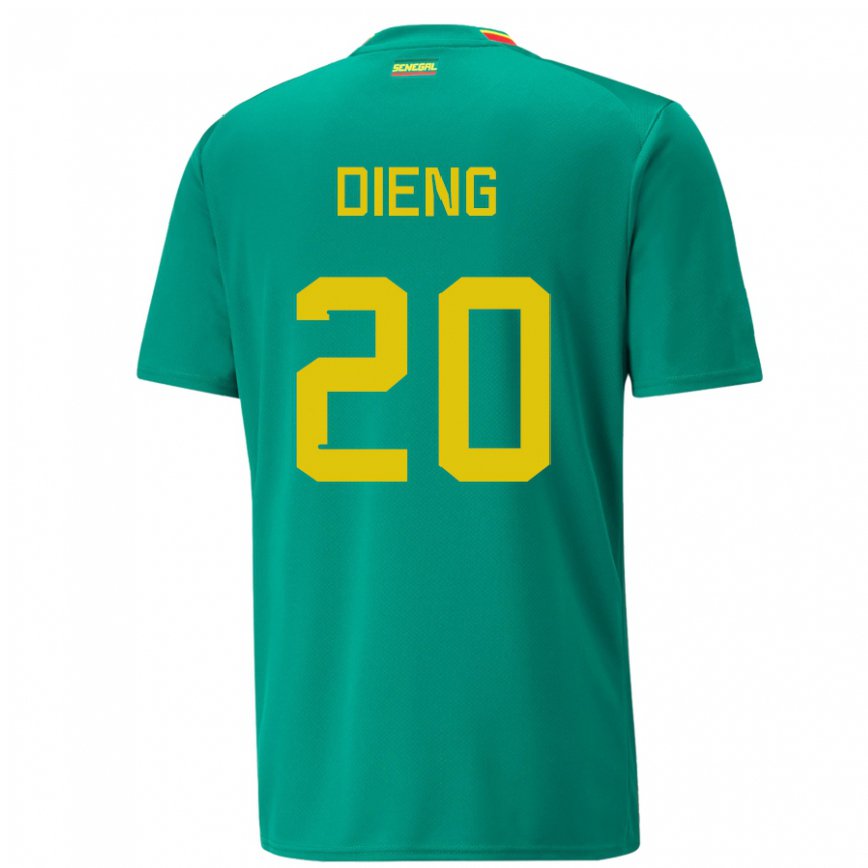 Hombre Camiseta Senegal Bamba Dieng #20 Verde 2ª Equipación 22-24 Perú