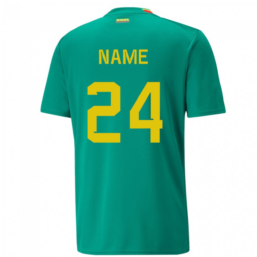 Hombre Camiseta Senegal Moustapha Name #24 Verde 2ª Equipación 22-24 Perú