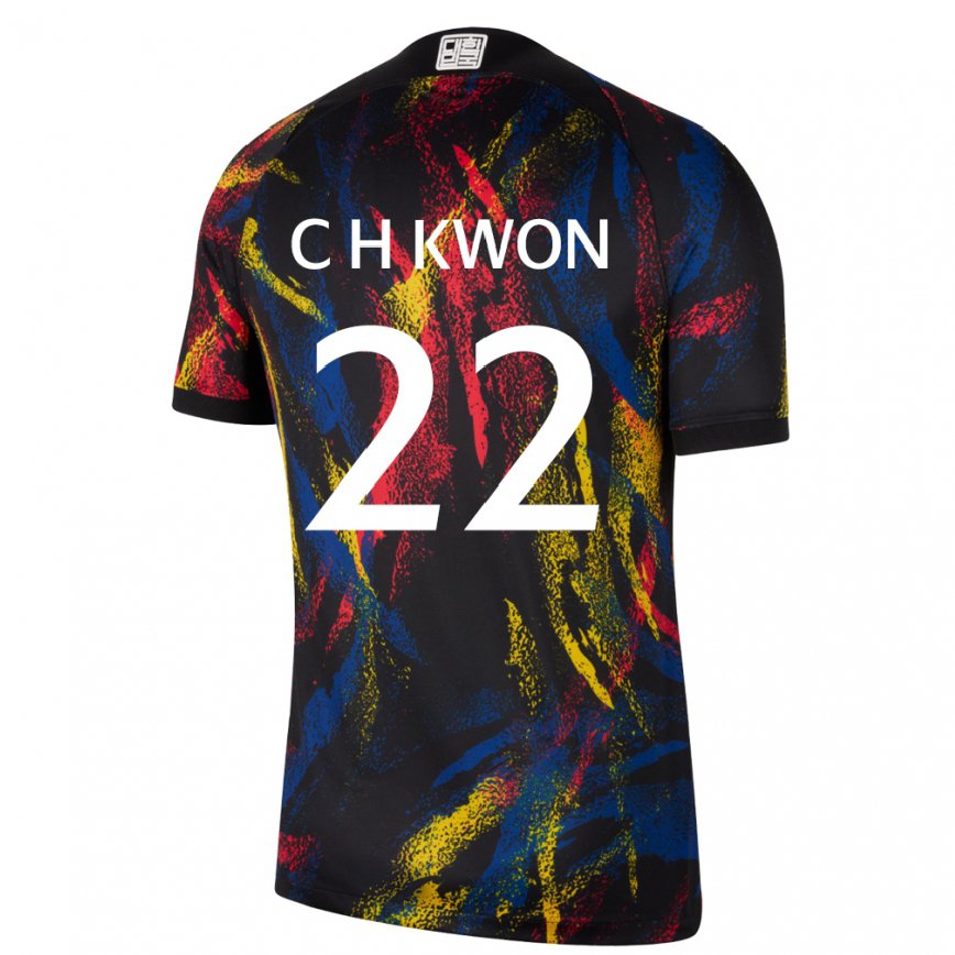 Hombre Camiseta Corea Del Sur Chang-hoon Kwon #22 Multicolores 2ª Equipación 22-24 Perú