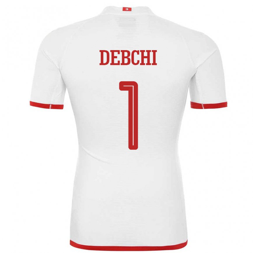 Hombre Camiseta Túnez Mohamed Sedki Debchi #1 Blanco 2ª Equipación 22-24 Perú