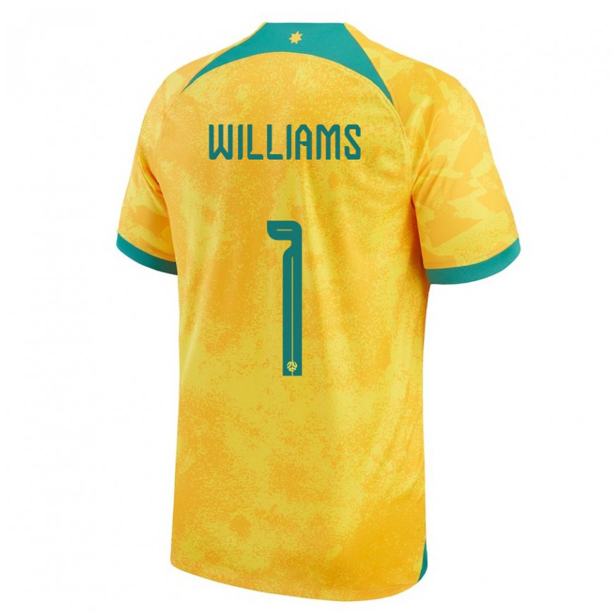 Niño Camiseta Australia Lydia Williams #1 Dorado 1ª Equipación 22-24 Perú