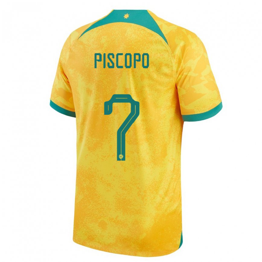 Niño Camiseta Australia Reno Piscopo #7 Dorado 1ª Equipación 22-24 Perú