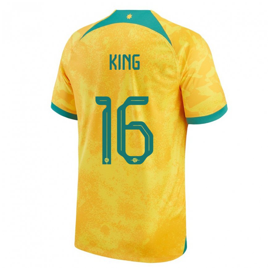 Niño Camiseta Australia Joel King #16 Dorado 1ª Equipación 22-24 Perú