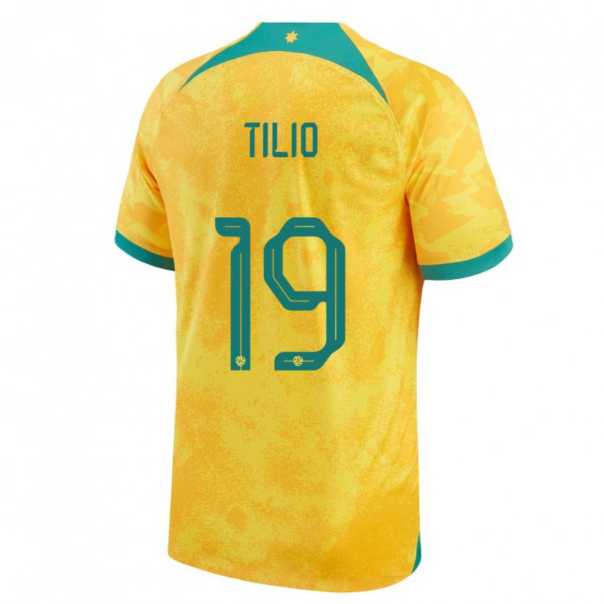 Niño Camiseta Australia Marco Tilio #19 Dorado 1ª Equipación 22-24 Perú