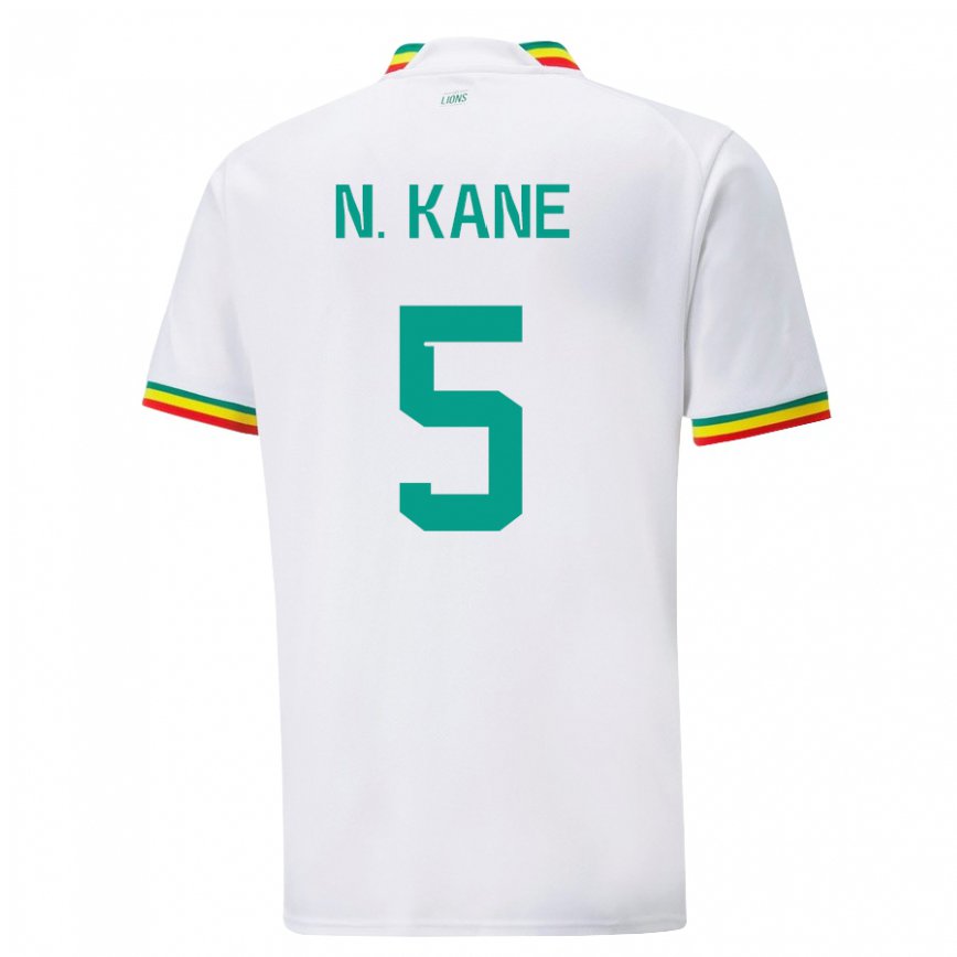 Niño Camiseta Senegal Ndeye Ndiaye Kane #5 Blanco 1ª Equipación 22-24 Perú