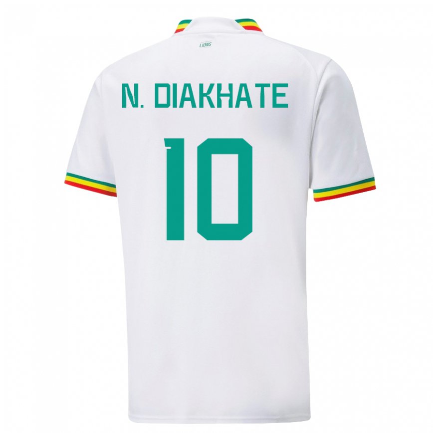 Niño Camiseta Senegal Ndeye Awa Diakhate #10 Blanco 1ª Equipación 22-24 Perú