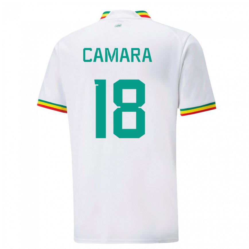 Niño Camiseta Senegal Meta Camara #18 Blanco 1ª Equipación 22-24 Perú