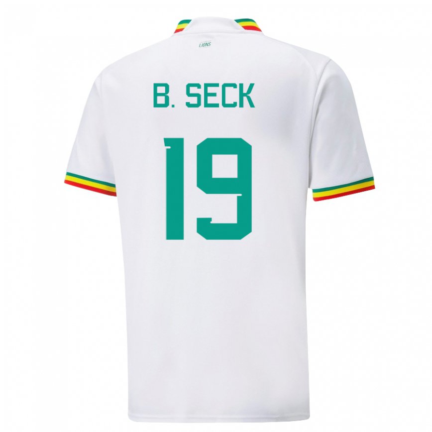 Niño Camiseta Senegal Bineta Korkel Seck #19 Blanco 1ª Equipación 22-24 Perú