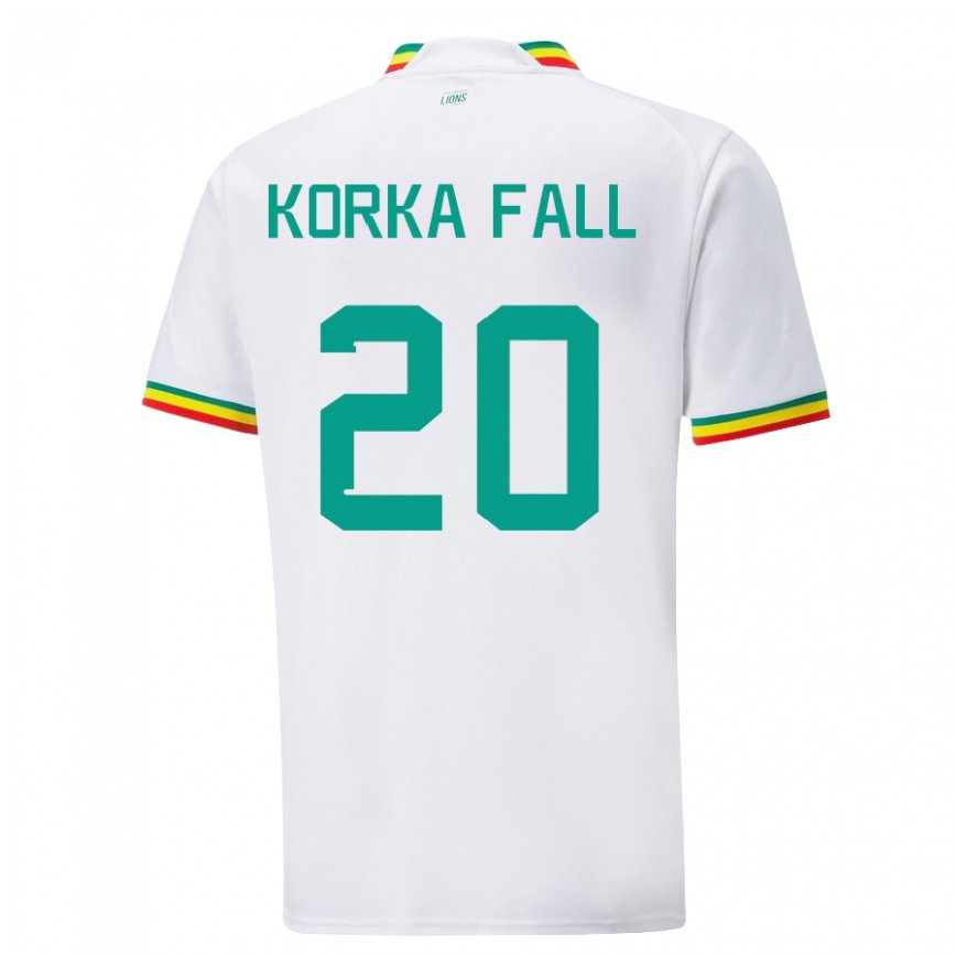 Niño Camiseta Senegal Korka Fall #20 Blanco 1ª Equipación 22-24 Perú