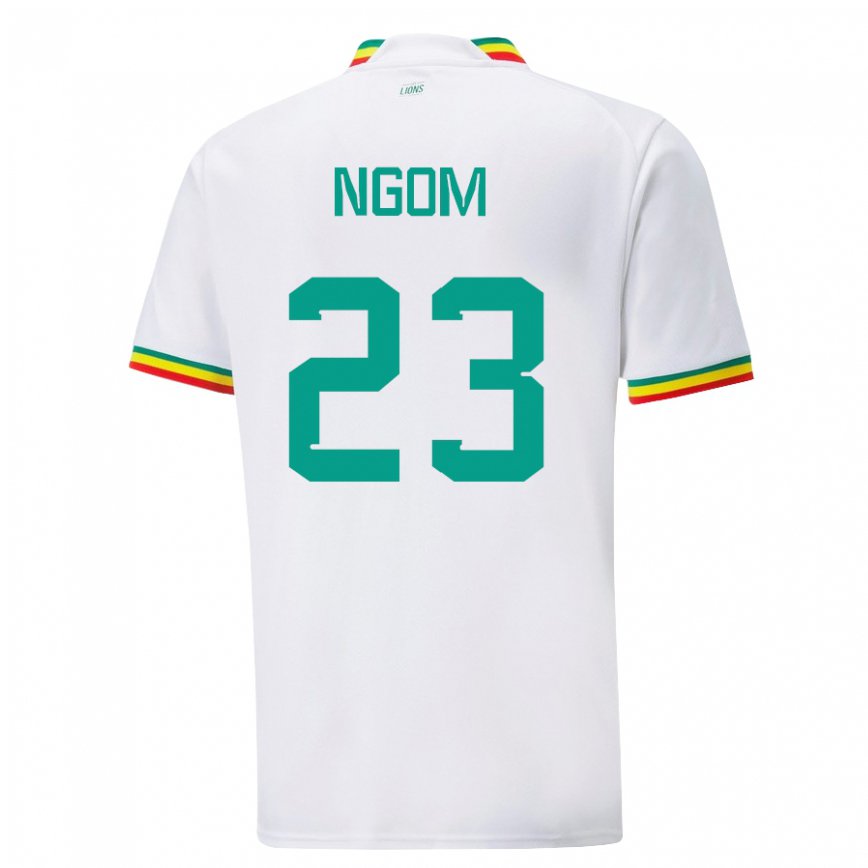 Niño Camiseta Senegal Astou Ngom #23 Blanco 1ª Equipación 22-24 Perú