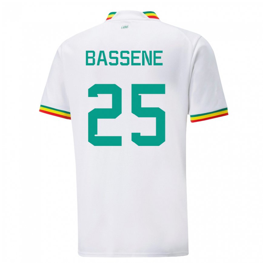 Niño Camiseta Senegal Pascaline Bassene #25 Blanco 1ª Equipación 22-24 Perú