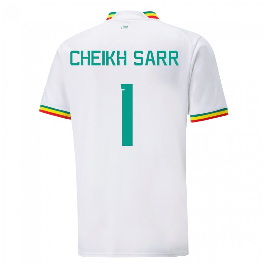 Niño Camiseta Senegal Cheikh Sarr #1 Blanco 1ª Equipación 22-24 Perú