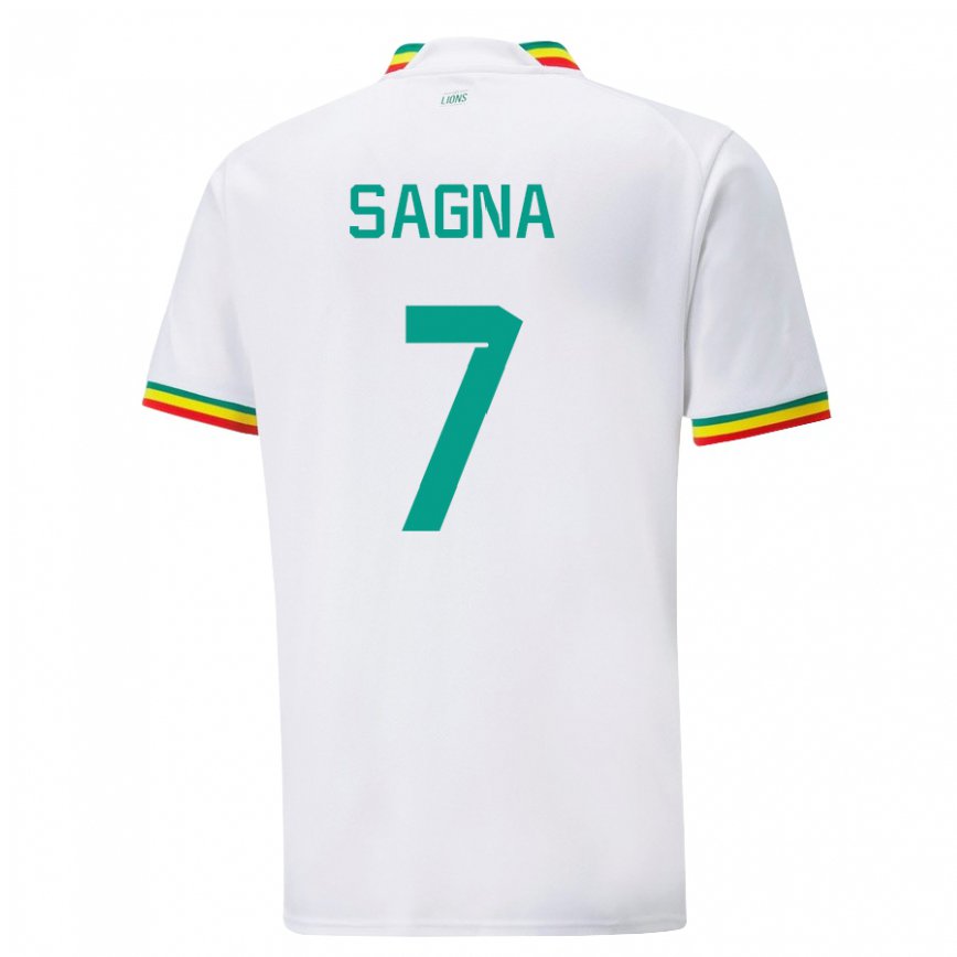 Niño Camiseta Senegal Amadou Sagna #7 Blanco 1ª Equipación 22-24 Perú