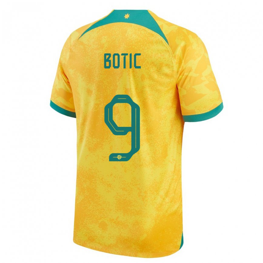 Niño Camiseta Australia Noah Botic #9 Dorado 1ª Equipación 22-24 Perú