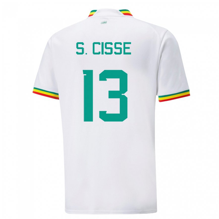 Niño Camiseta Senegal Souleymane Cisse #13 Blanco 1ª Equipación 22-24 Perú